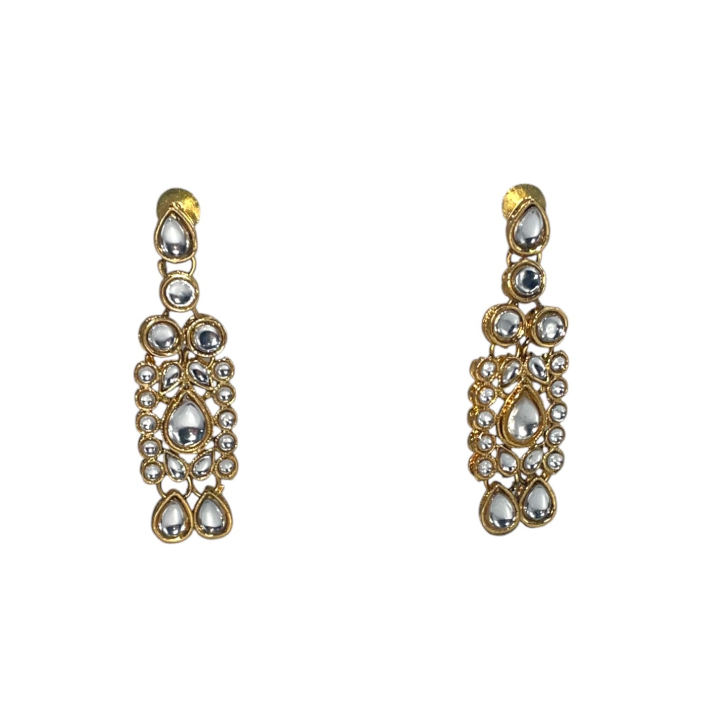 Moonlit Rain Polki-Inspired Jewellery Set with Maang Tikka